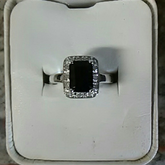 Ring and Necklace  Diamond Genuine Onyx - Picture 3 of 3